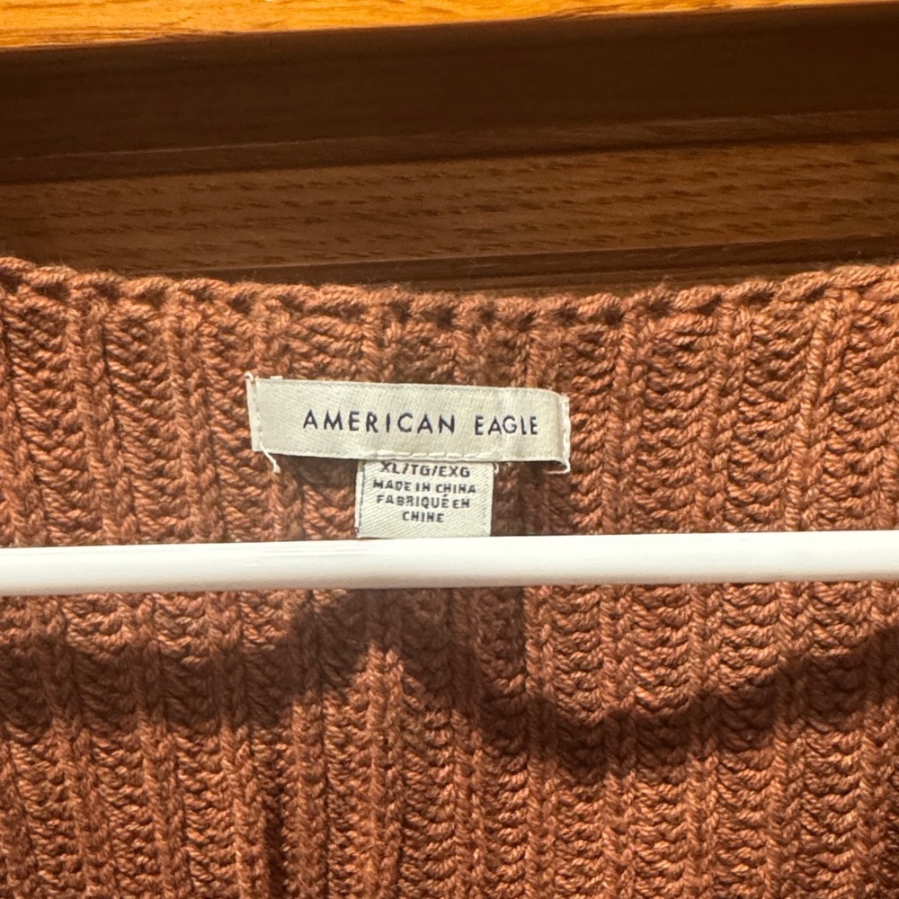 American Eagle Outfitters Brown and Pink Striped Sweater - Picture 2 of 3